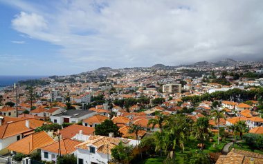 Madeira Adası 'ndaki Funchal köyünün manzarası.