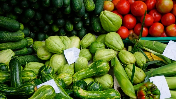 stock image fresh products at the market of funchal on madeira