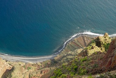 Madeira Adası 'nda manzaralı Cabo Girao