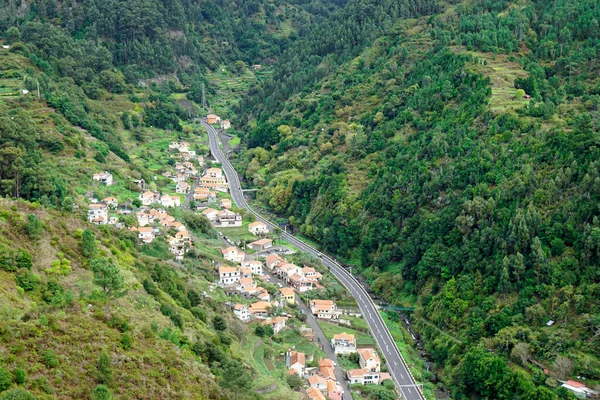 Paesaggio Verde Montagne Sull Isola Madeira — Foto Stock