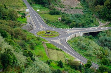 Madeira adasındaki sokak manzarası