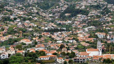 Madeira Adası 'ndaki funchal şehrinin manzarası