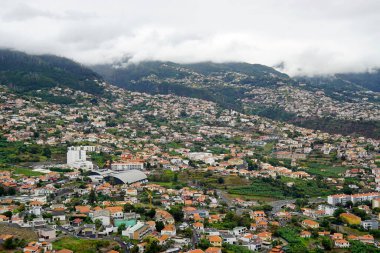 Madeira Adası 'ndaki funchal şehrinin manzarası