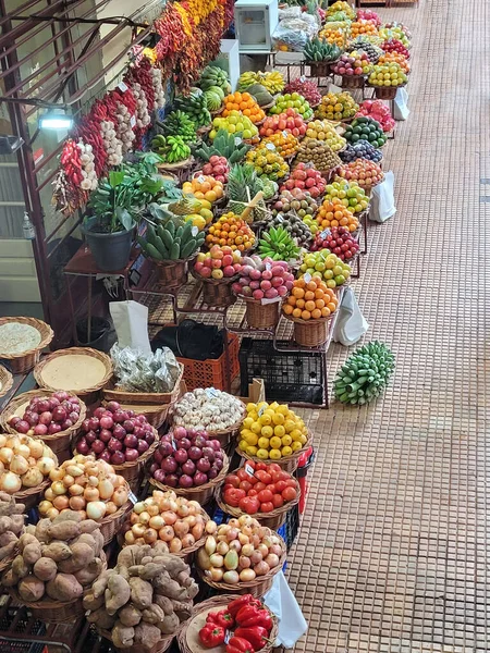 Flores Colores Funchals Mercado Tradicional Del Agricultor —  Fotos de Stock