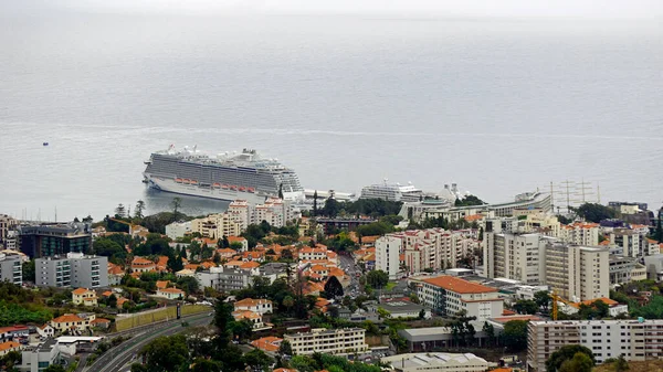 Groot Cruiseschip Haven Van Madeira Eiland — Stockfoto