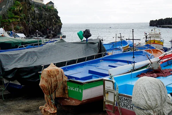 Camera Lobos Madeira Portugal Circa Oktober 2022 Kleurrijke Vissersboten Kleine — Stockfoto