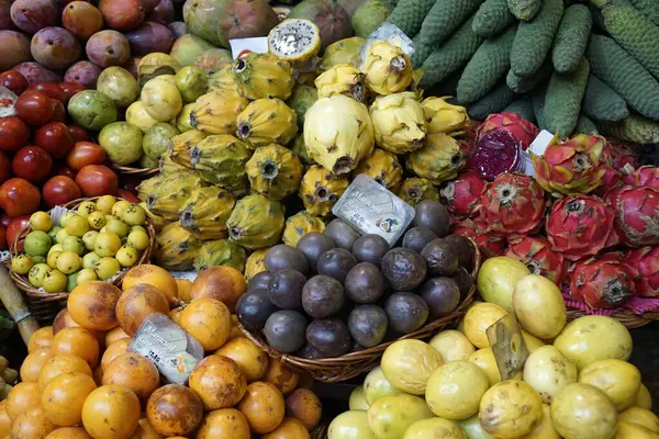 Funchal Madeira Portugal October 2022 Fresh Fruit Vegetables Famous Mercado — 图库照片