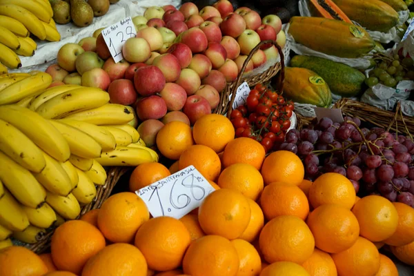 Funchal Madeira Portugal Circa Octubre 2022 Frutas Verduras Frescas Famoso — Foto de Stock