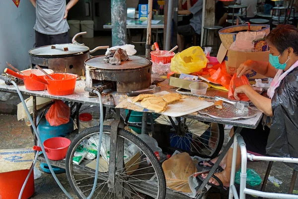 Hagyományos Élelmiszer Fülke Utcáin Cebu Város Fülöp Szigeteken — Stock Fotó