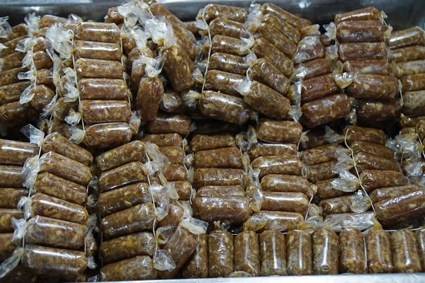 Lokalny Rynek Wyspie Cebu Sprzedający Świeże Mięso — Zdjęcie stockowe