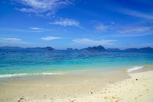 Paesaggio Panoramico Sulla Spiaggia Tropicale Sull Isola Palawan — Foto Stock