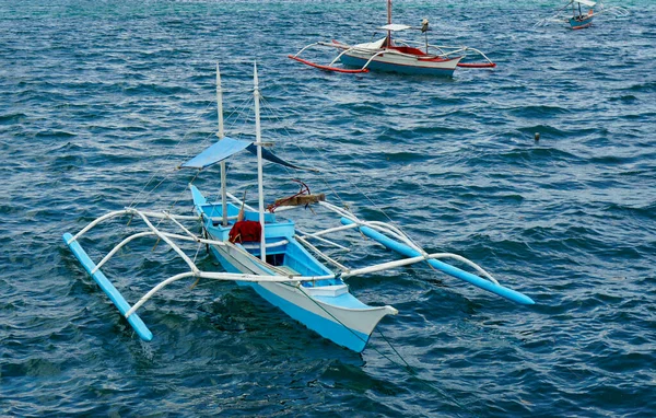Традиционные Деревянные Лодки Филиппинских Островах — стоковое фото