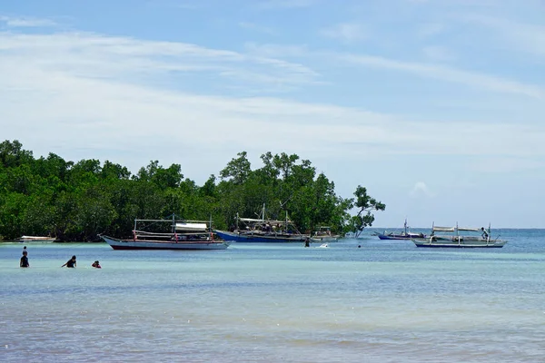 Palawan Filipinler Puerto Princesa Değmemiş Bir Plaj — Stok fotoğraf