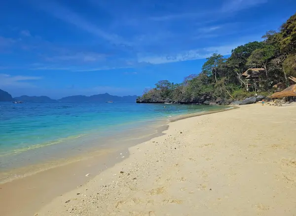 Paisaje Escénico Playa Tropical Isla Palawan —  Fotos de Stock
