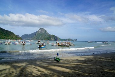 El Nido Palawan, Filipinler, Şubat 2023 dolaylarında tatil için cennet gibi tropik bir yer.