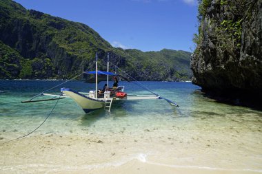 El Nido Palawan, Filipinler, Şubat 2023 dolaylarında tatil için cennet gibi tropik bir yer.