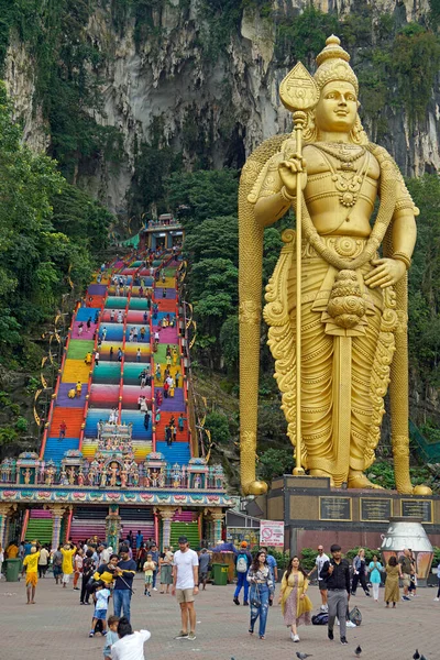Kuala Lumpur Malasia Alrededor Febrero 2023 Colorido Templo Hindú Las —  Fotos de Stock