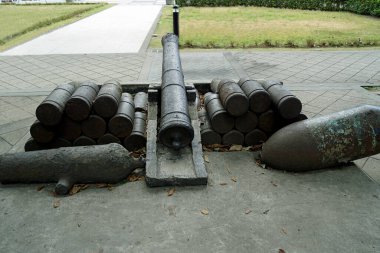 Manila, Filipinler, Mart 2023 - Manila şehir merkezindeki Eski Santiago Kalesi