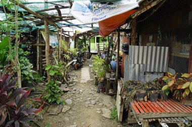 Puerto Prensesi, Filipinler, yaklaşık Şubat 2023 - Fakir balıkçı köyü 