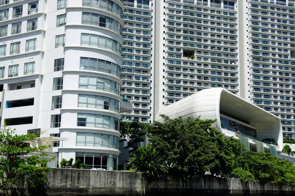 Manila Philippines Circa March 2023 Modern Houses Pasig River Shore — Stock Photo, Image