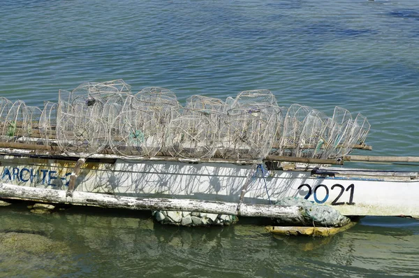 Cordoba Insel Cebu März 2023 Bunte Fischerboote Der Lagune Auf — Stockfoto