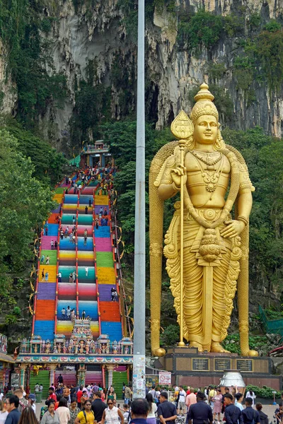 Kuala Lumpur Maleisië Circa Februari 2023 Kleurrijke Hindoetempel Bij Batu — Stockfoto