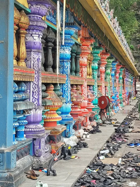 Kuala Lumpur Malasia Alrededor Febrero 2023 Colorido Templo Hindú Las —  Fotos de Stock