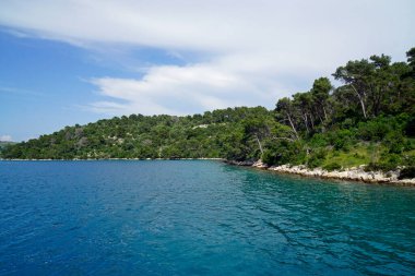 Hırvatistan 'da Dalmaçya' da kıyı labirentleri