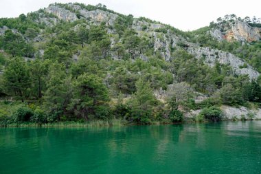 manzaralı yeşil manzara Krka 'da Hırvatça