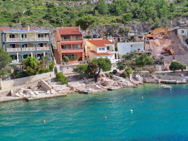 Kuzey Hırvatistan 'da Dalmaçya' da kıyı manzarası