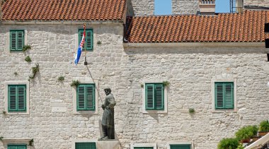 Sibenik 'te Hırvatça antik manzara mimarisi