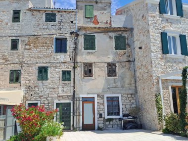 Sibenik 'te Hırvatça antik manzara mimarisi