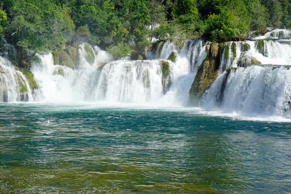 stock image scenic waterfall in krka national oark in croatia