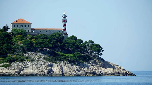 Phare Sur Une Île Kornati Croatie — Photo