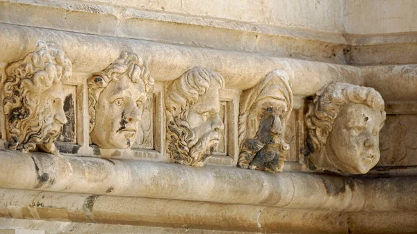 Steinkopfdetails Der James Kathedrale Sibenik — Stockfoto