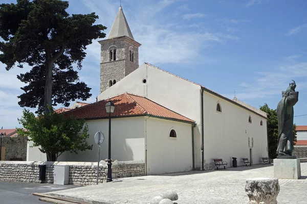Église Dans Village Dalmate Nin Croatie — Photo