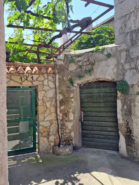 Case Tradizionali Pietra Sulle Isole Kornati Croazia — Foto Stock