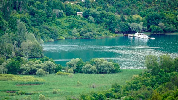 Живописный Зеленый Ландшафт Крке Хорватии — стоковое фото