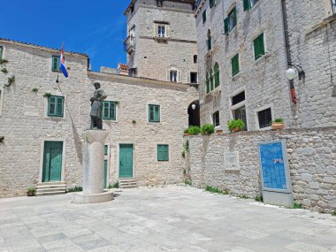Sibenik 'te Hırvatça antik manzara mimarisi