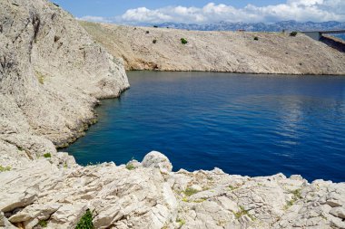 Hırvatistan 'daki Pag Adası manzarası