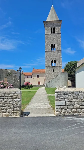 Igreja Aldeia Dálmata Nin Croácia — Fotografia de Stock