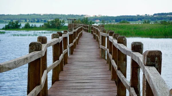 stock image wooden jetty at the vrana lake in croatia