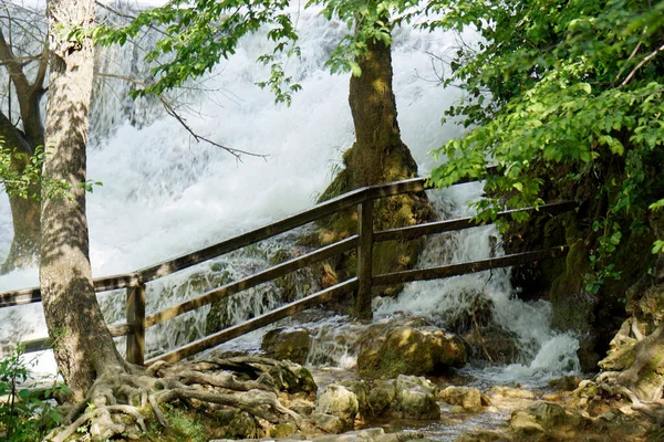 Живописный Водопад Национальном Парке Крка Хорватии — стоковое фото