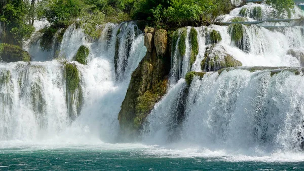 stock image scenic waterfall in krka national oark in croatia