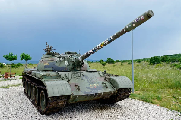 Sibenik Kroatië Circa Juni 2023 Tankmonument Als Herinnering Aan Oorlog — Stockfoto