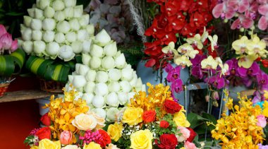 Kamboçya 'daki phnom penh yerel fesh pazarı