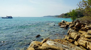 Tayland 'daki Koh Samet Adası' ndaki ao wai plajı.