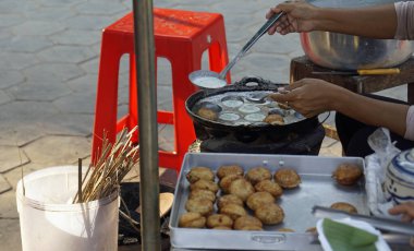Kamboçya 'da siem hasadının yerel taze pazarı