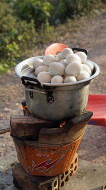 Kamboçya 'da tipik sokak yemekleri.