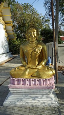 Tayland 'daki Koh Samet Adası' ndaki Budist tapınağı.